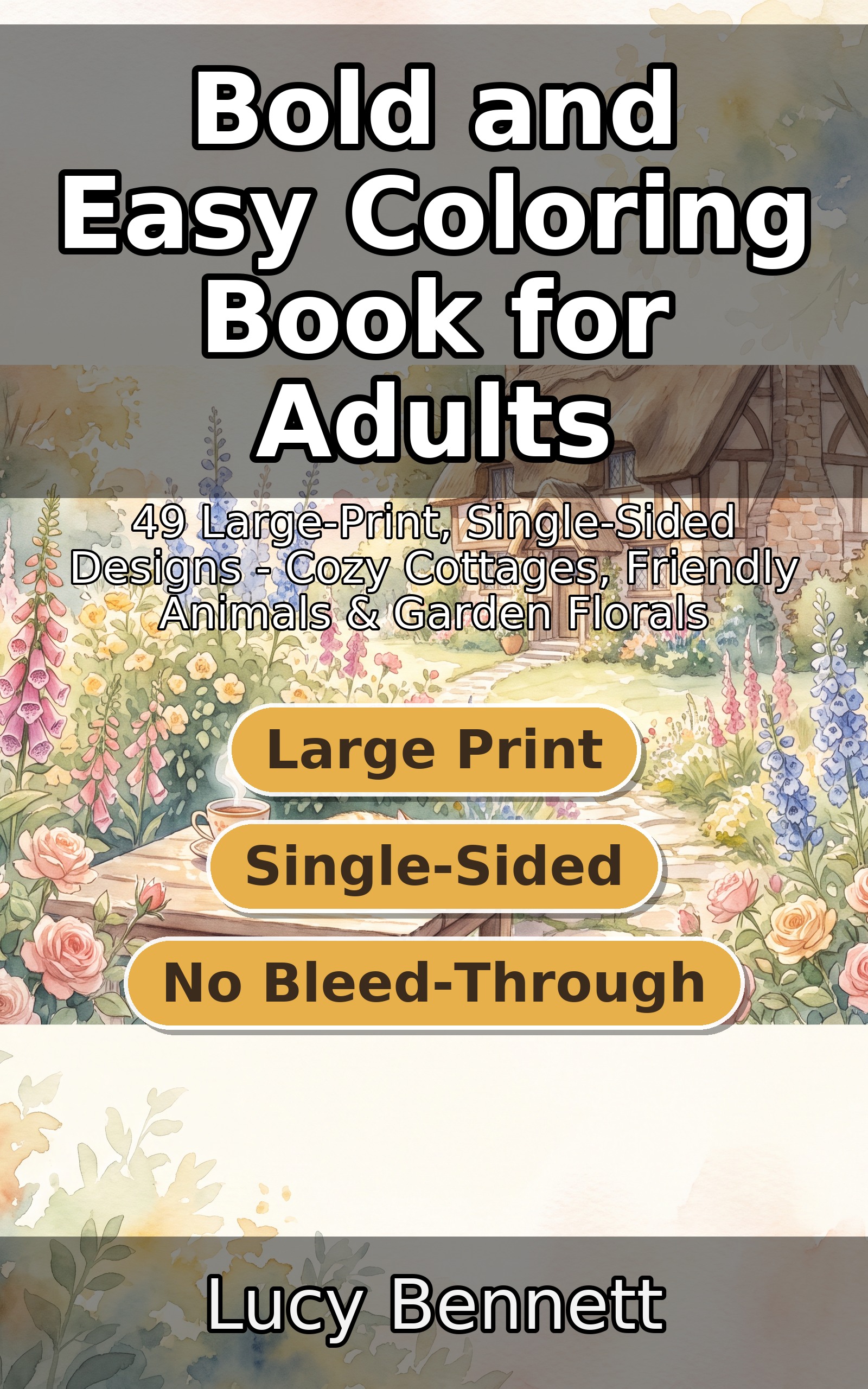Cover of Bold and Easy Coloring Book for Adults