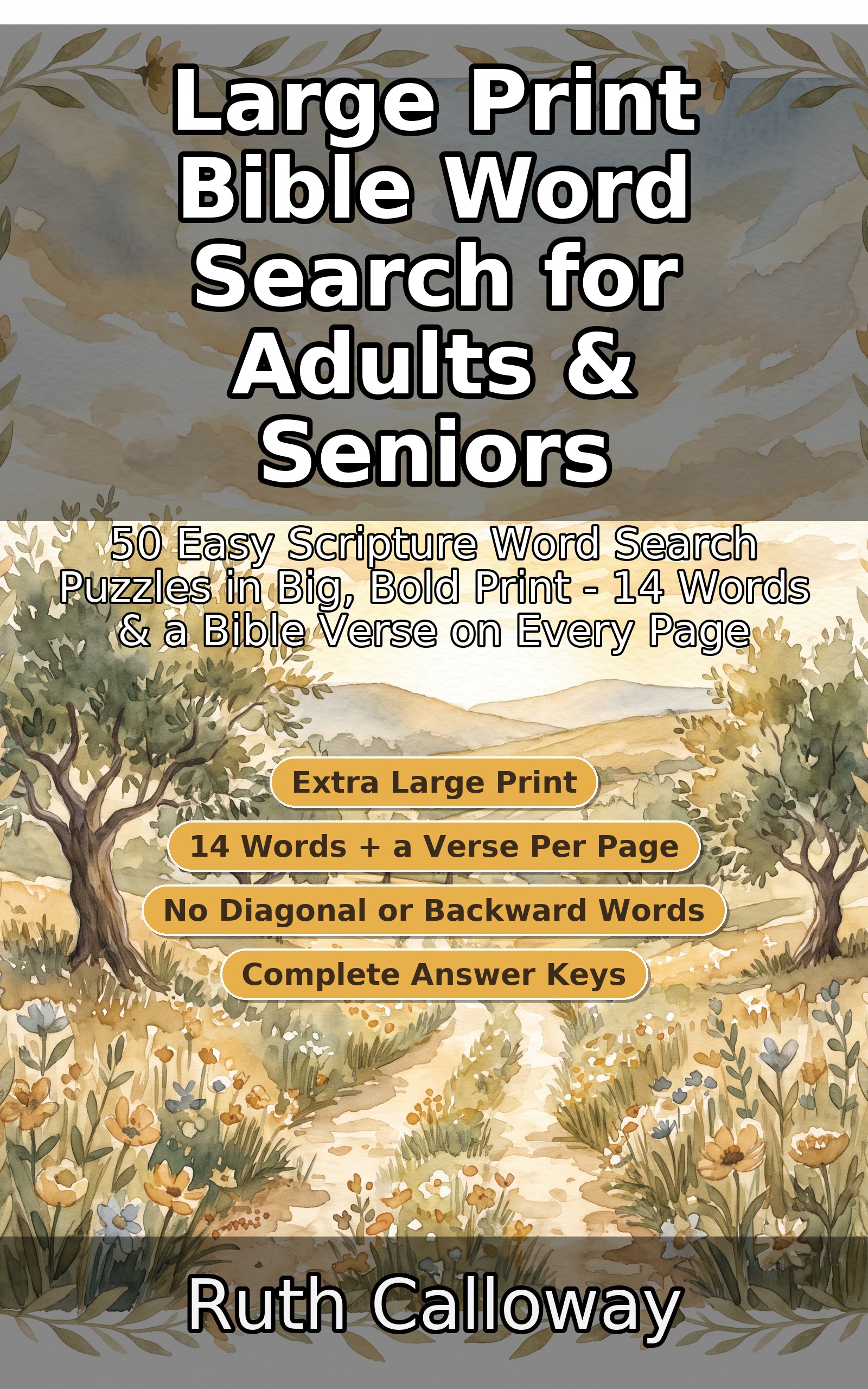 Cover of Large Print Bible Word Search for Adults & Seniors